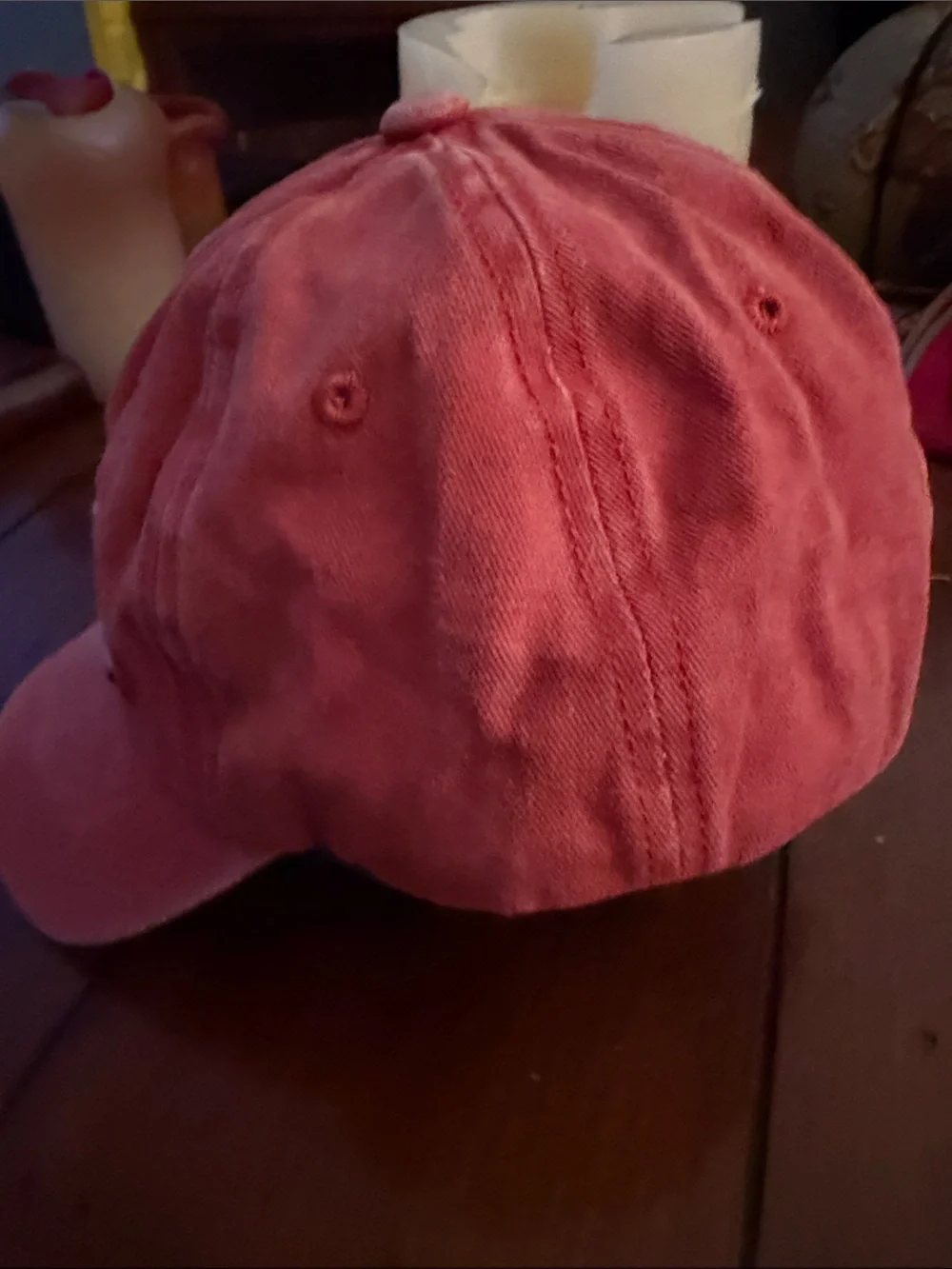 MAMA Embroidered Sherpa Letter Baseball Cap - Coral Pink
